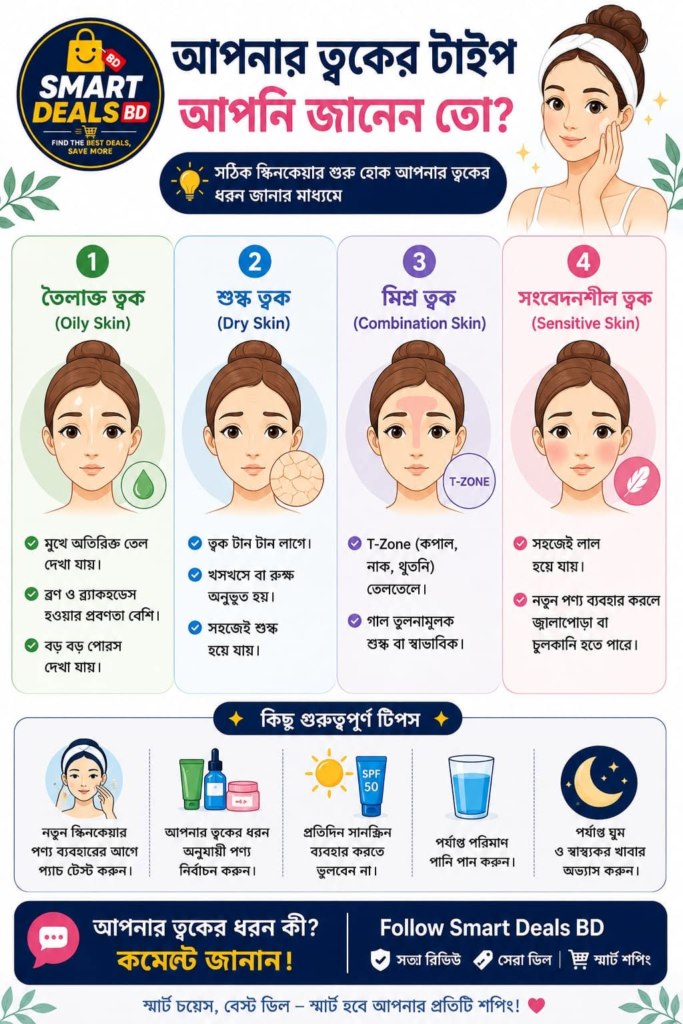 আপনার ত্বকের টাইপ আপনি জানেন তো?